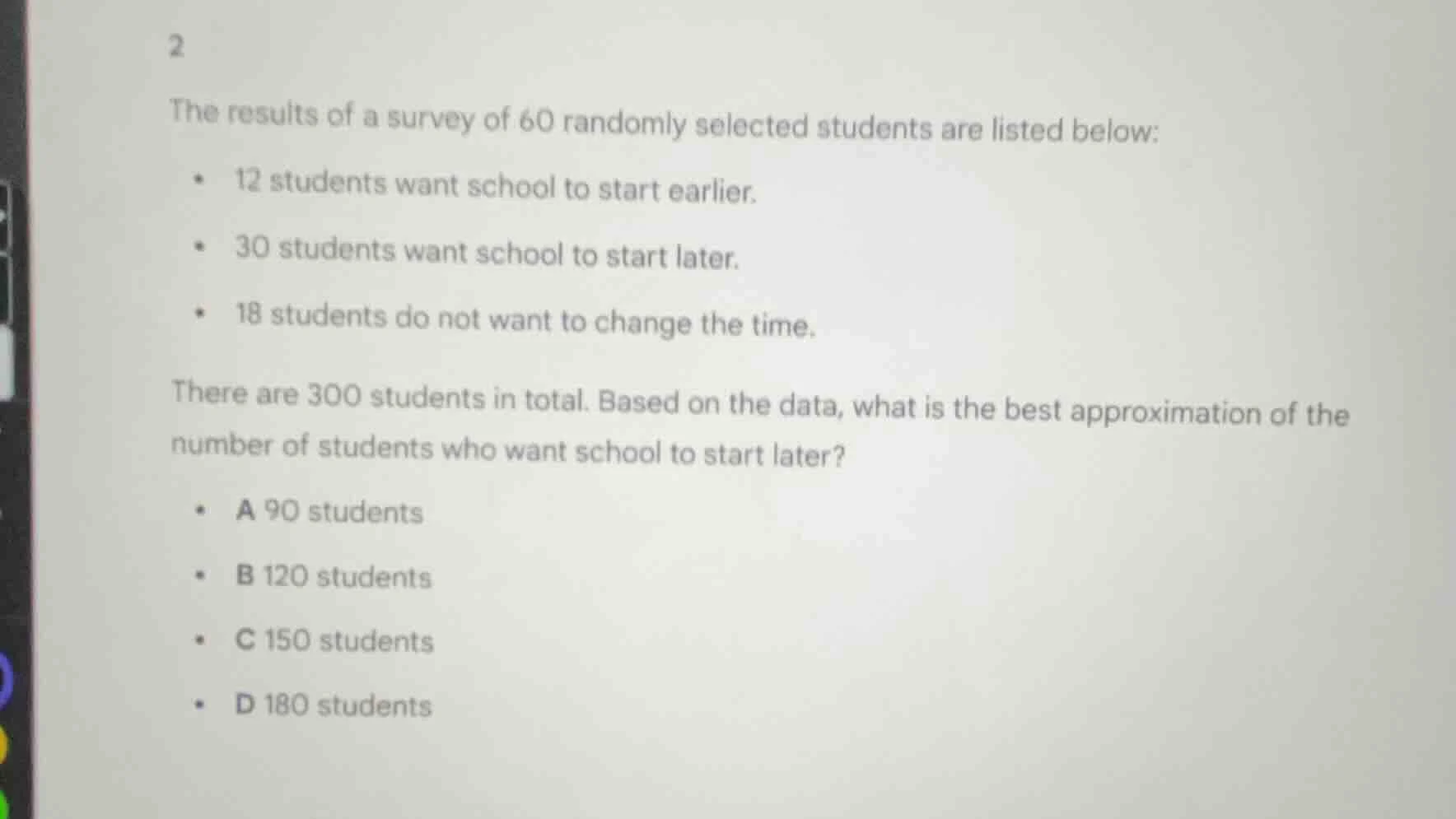 2 the results of a survey of 60 randomly selected students are listed b…