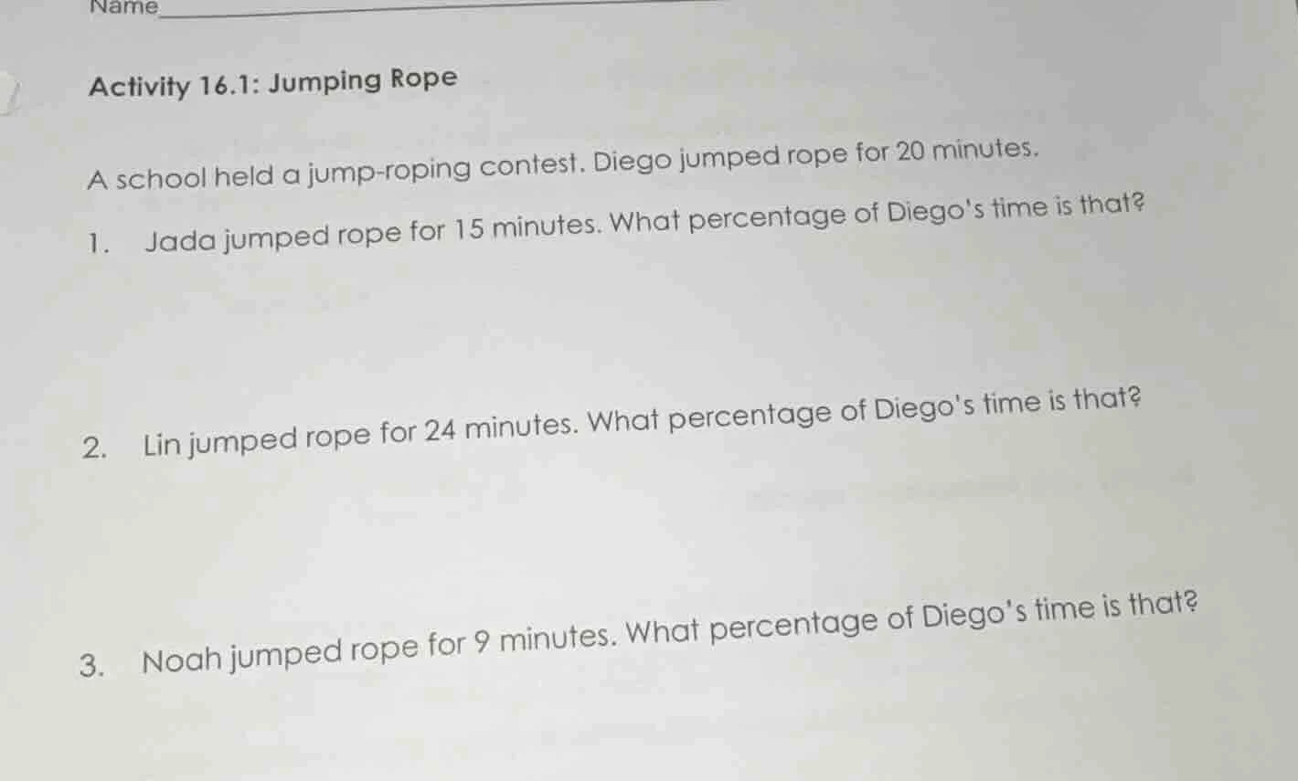 name activity 16.1: jumping rope a school held a jump - roping contest.…