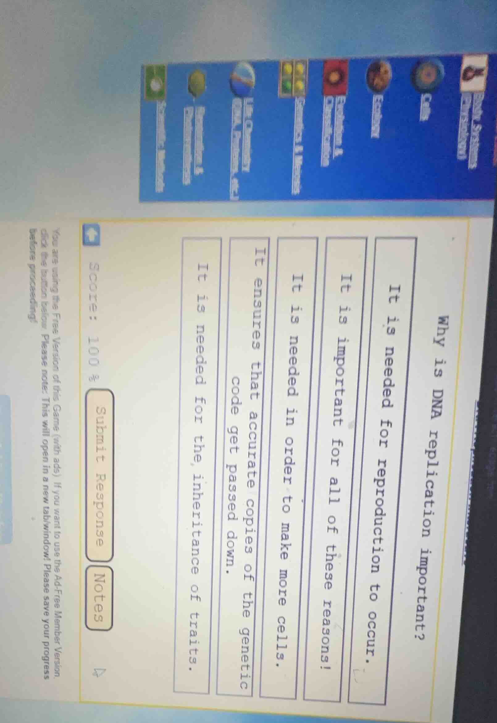 why is dna replication important? it is needed for reproduction to occu…