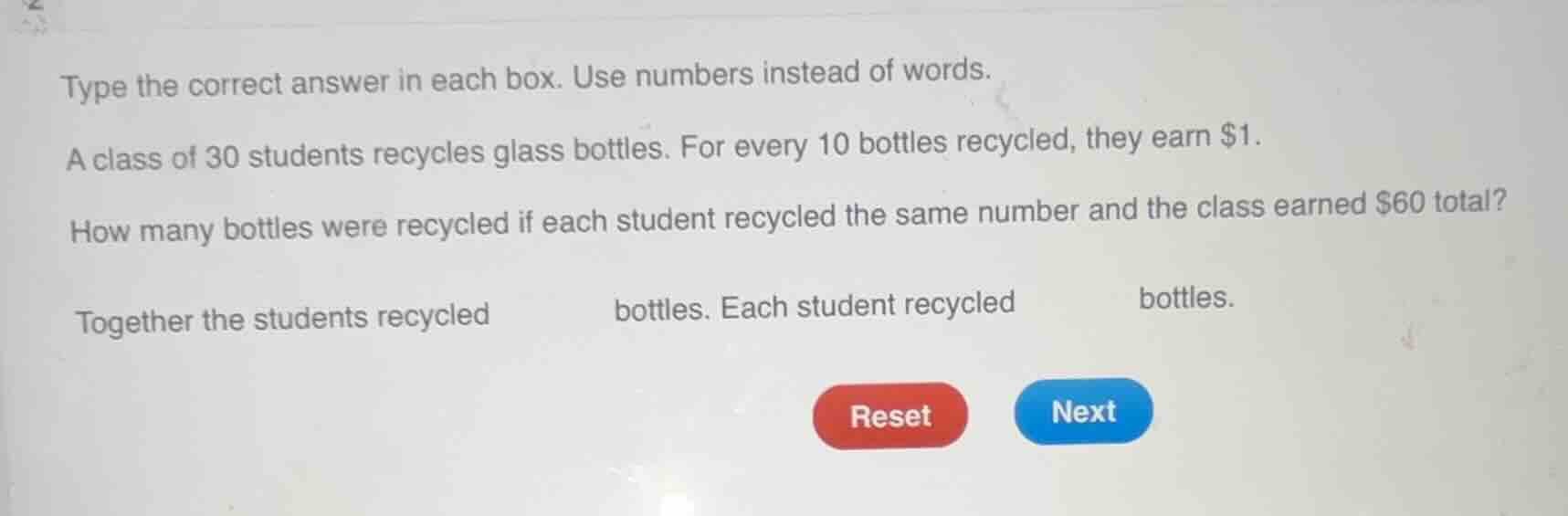 type the correct answer in each box. use numbers instead of words. a cl…