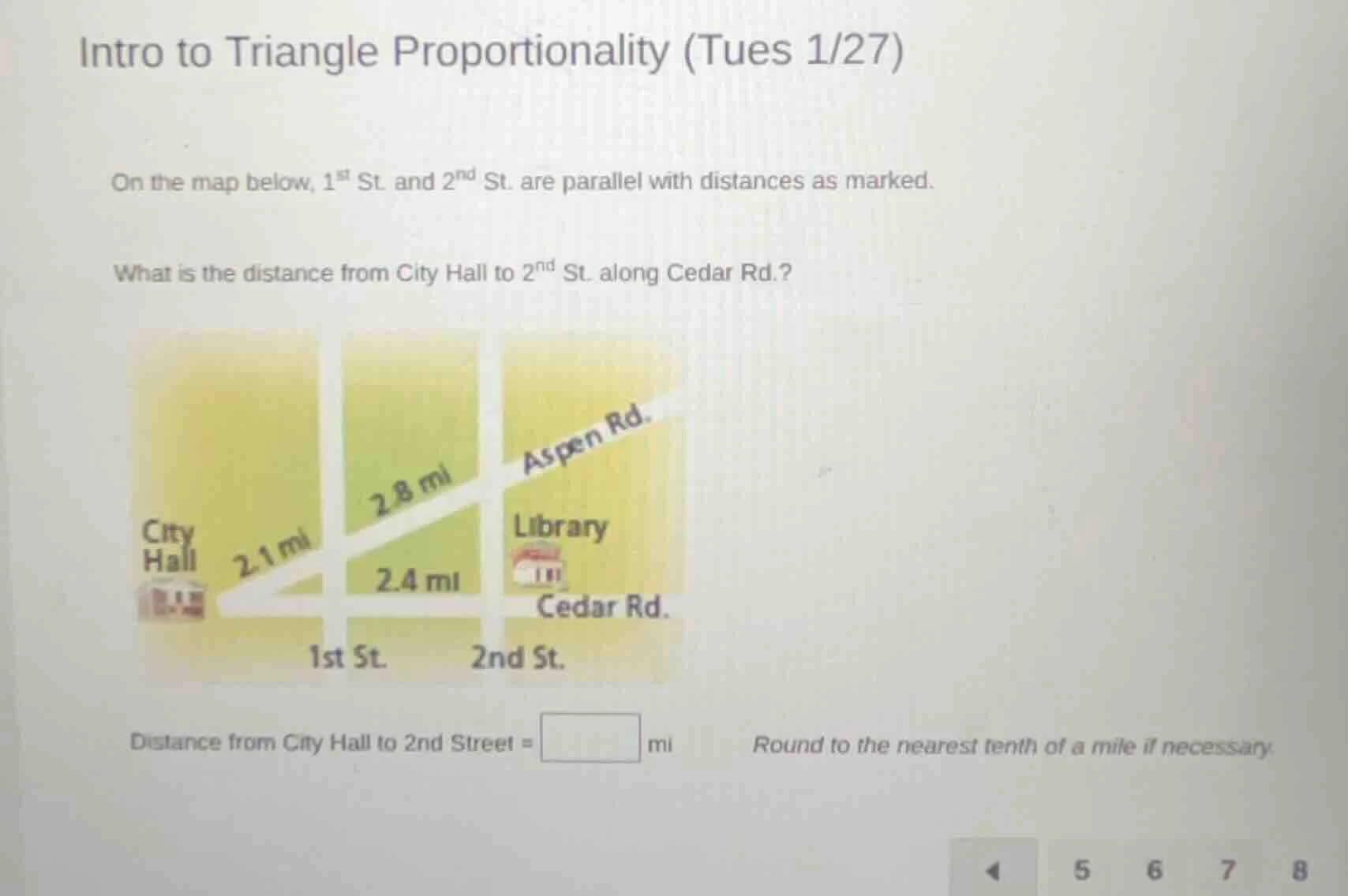 intro to triangle proportionality (tues 1/27) on the map below, $1^{\\t…