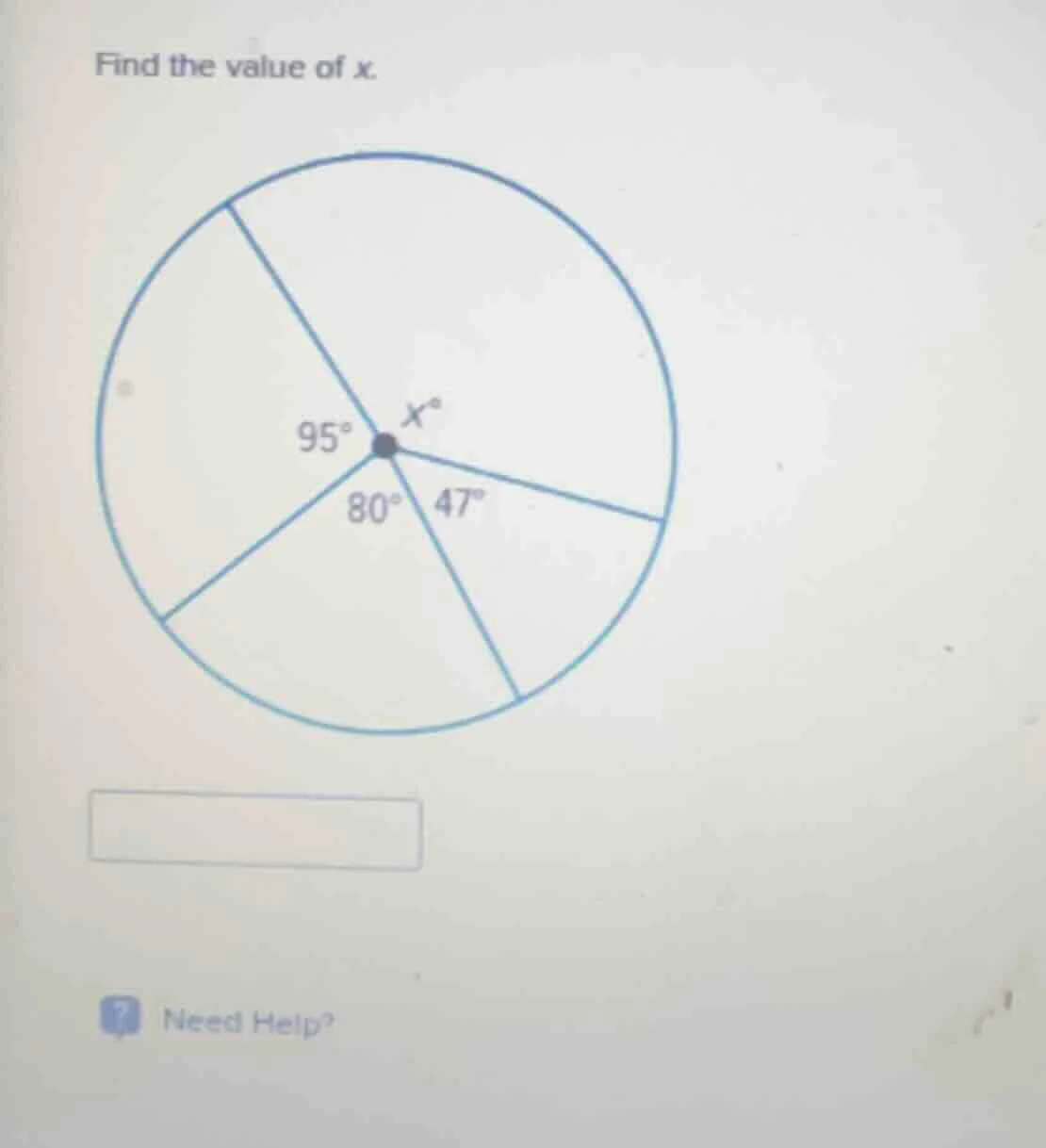 find the value of x.