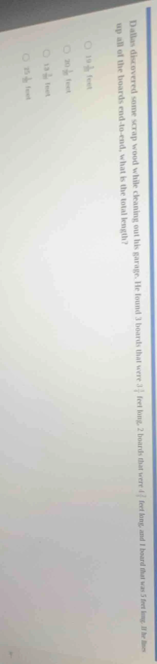 dallas discovered some scrap wood while cleaning out his garage. he fou…