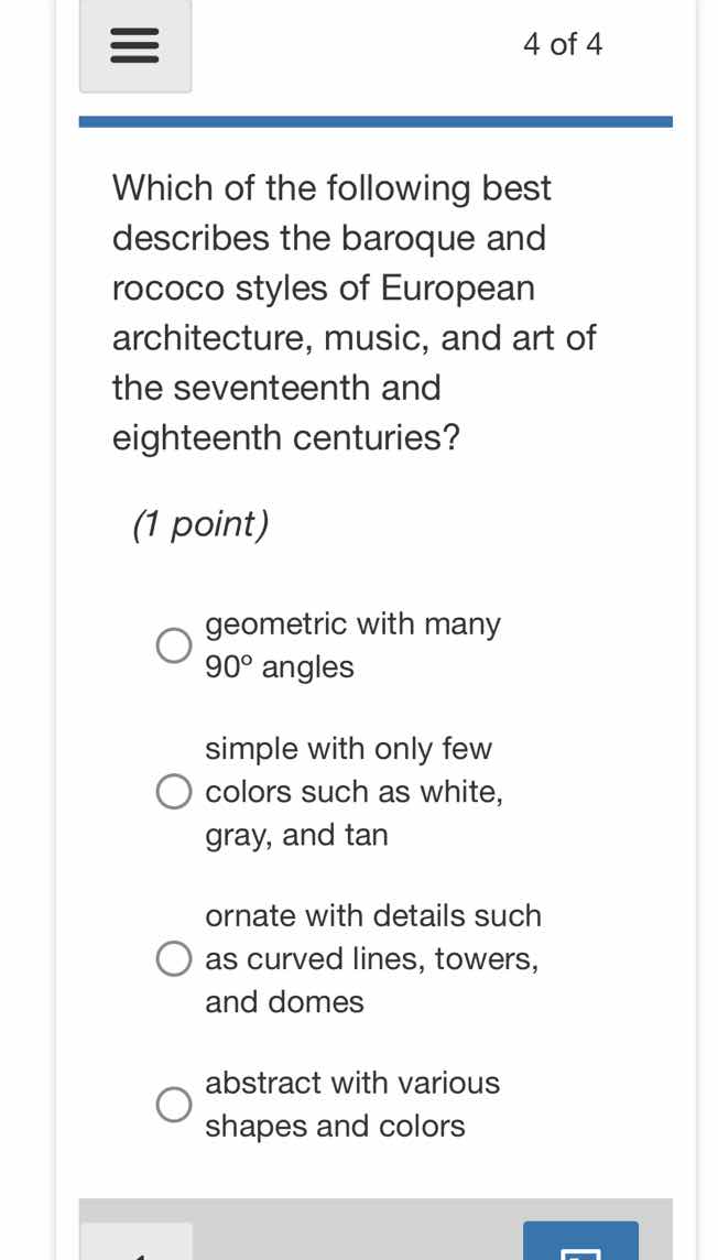 which of the following best describes the baroque and rococo styles of …