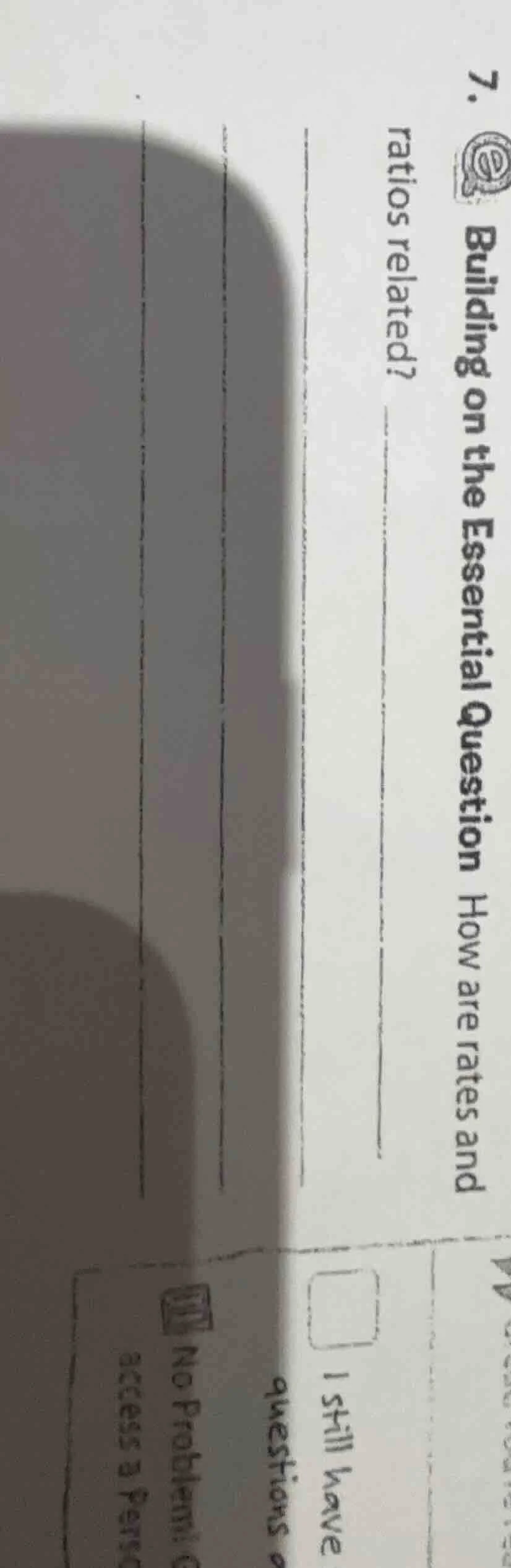 7. building on the essential question how are rates and ratios related?