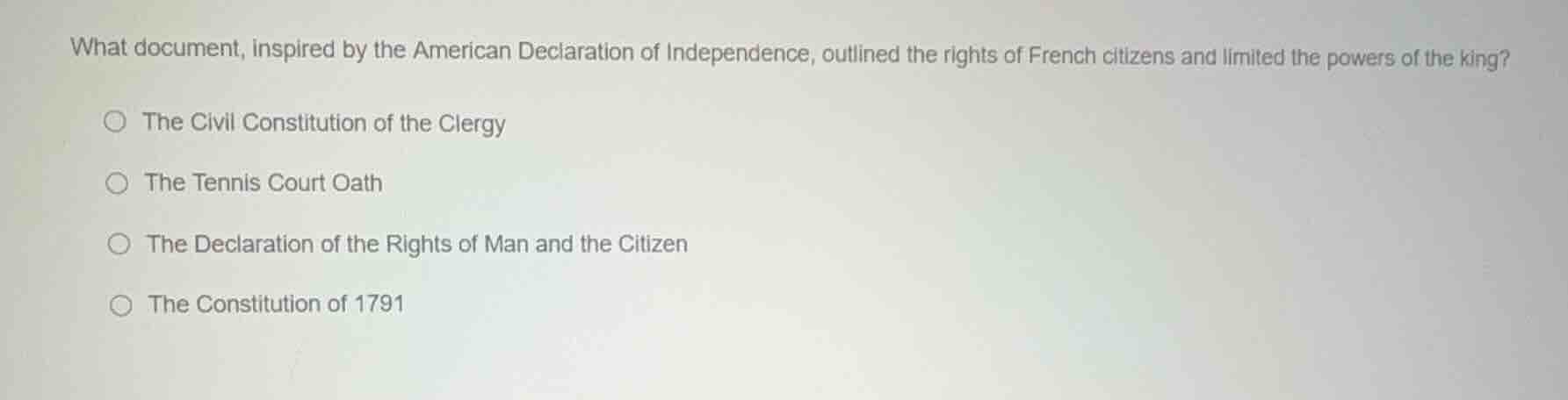 what document, inspired by the american declaration of independence, ou…