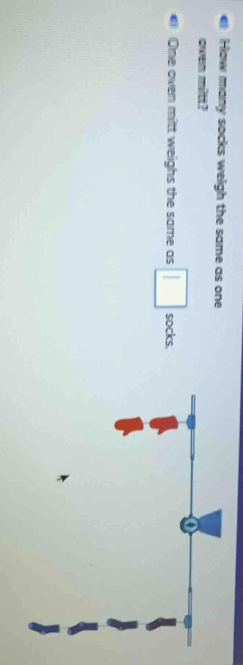 how many socks weigh the same as one oven mitt? one oven mitt weighs th…