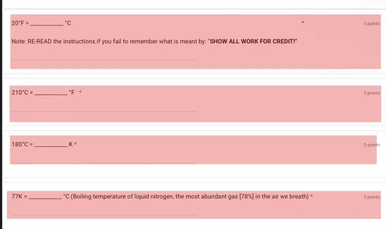 20°f = ______ °c note: re-read the instructions if you fail to remember…