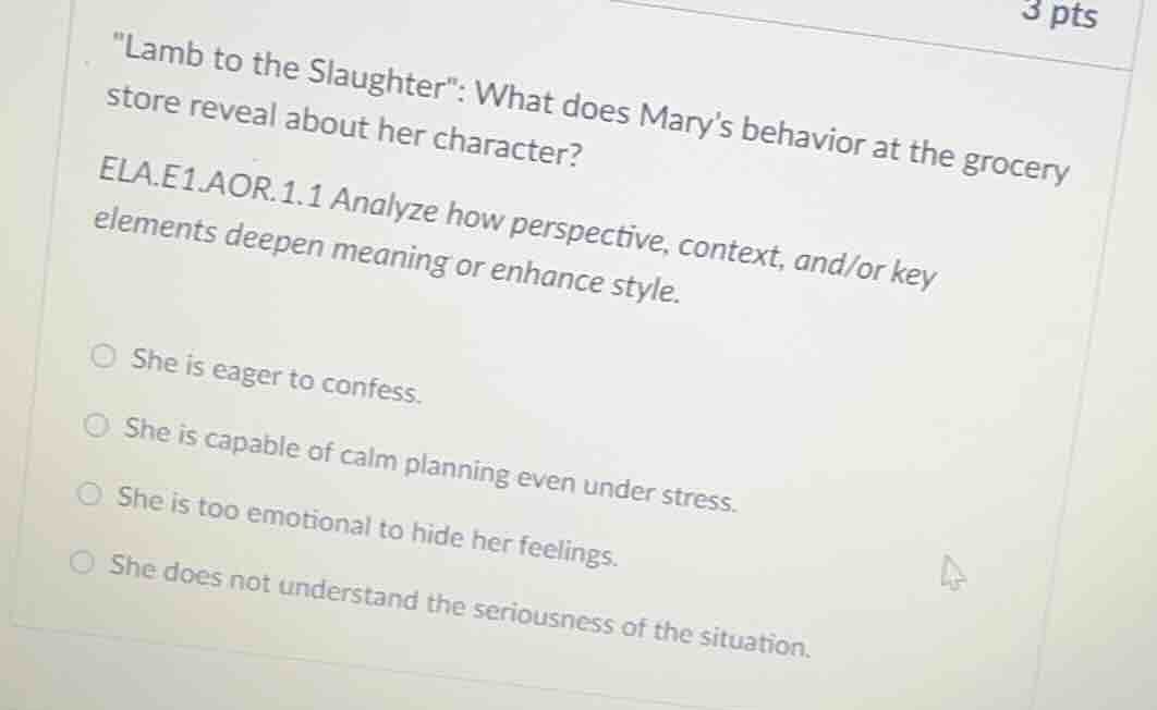 \lamb to the slaughter\: what does marys behavior at the grocery store …