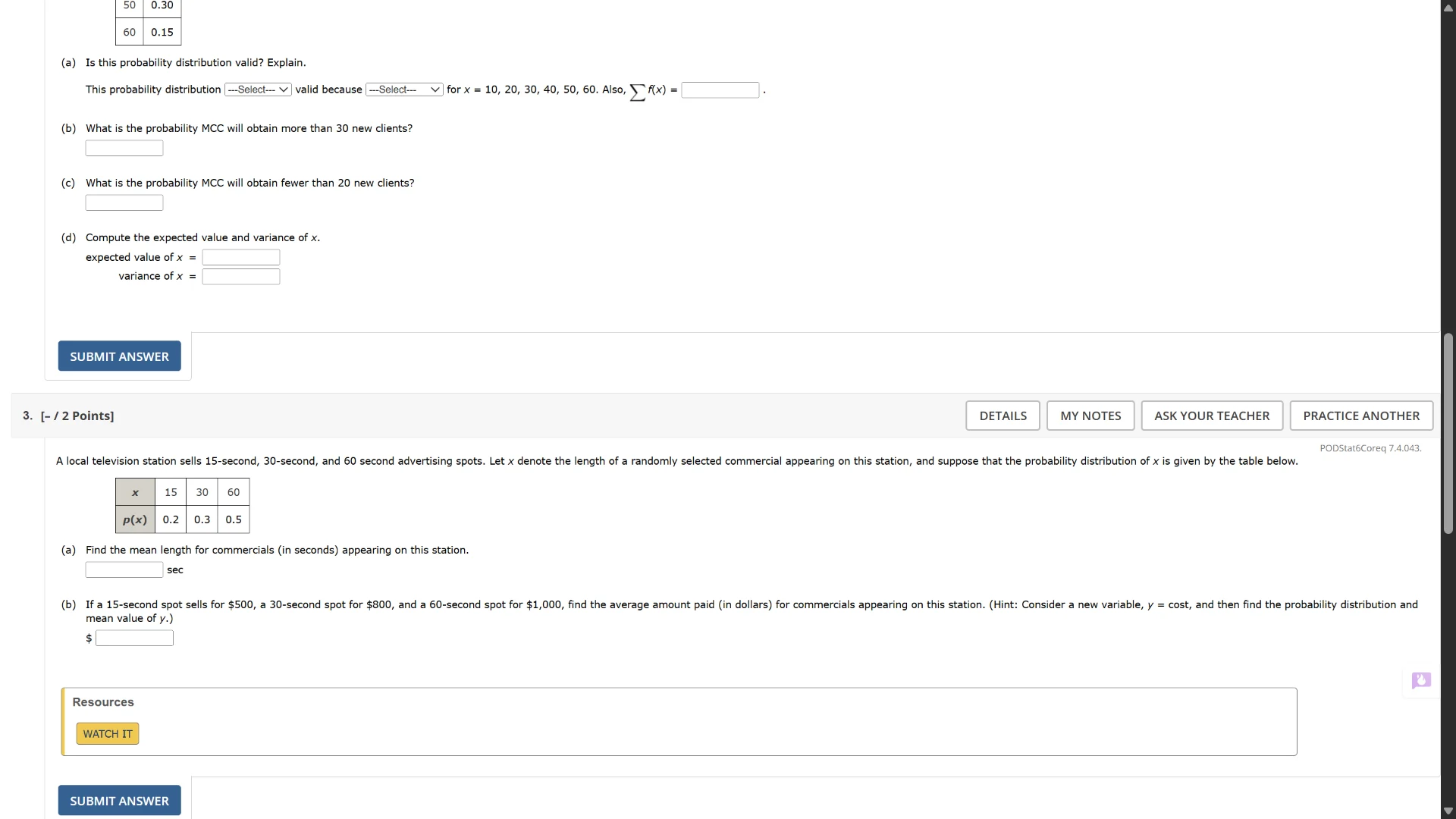 50 0.30 60 0.15 (a) is this probability distribution valid? explain. th…