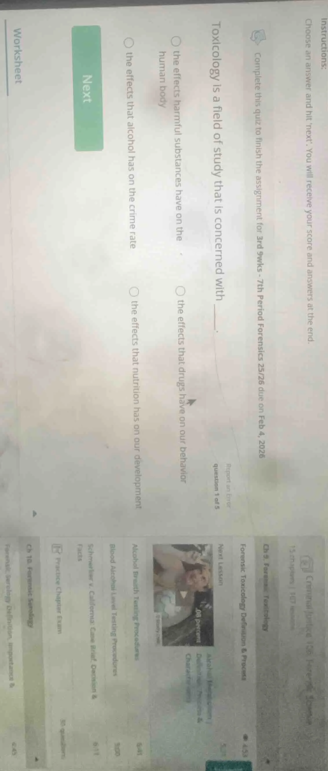 toxicology is a field of study that is concerned with ______. the effec…