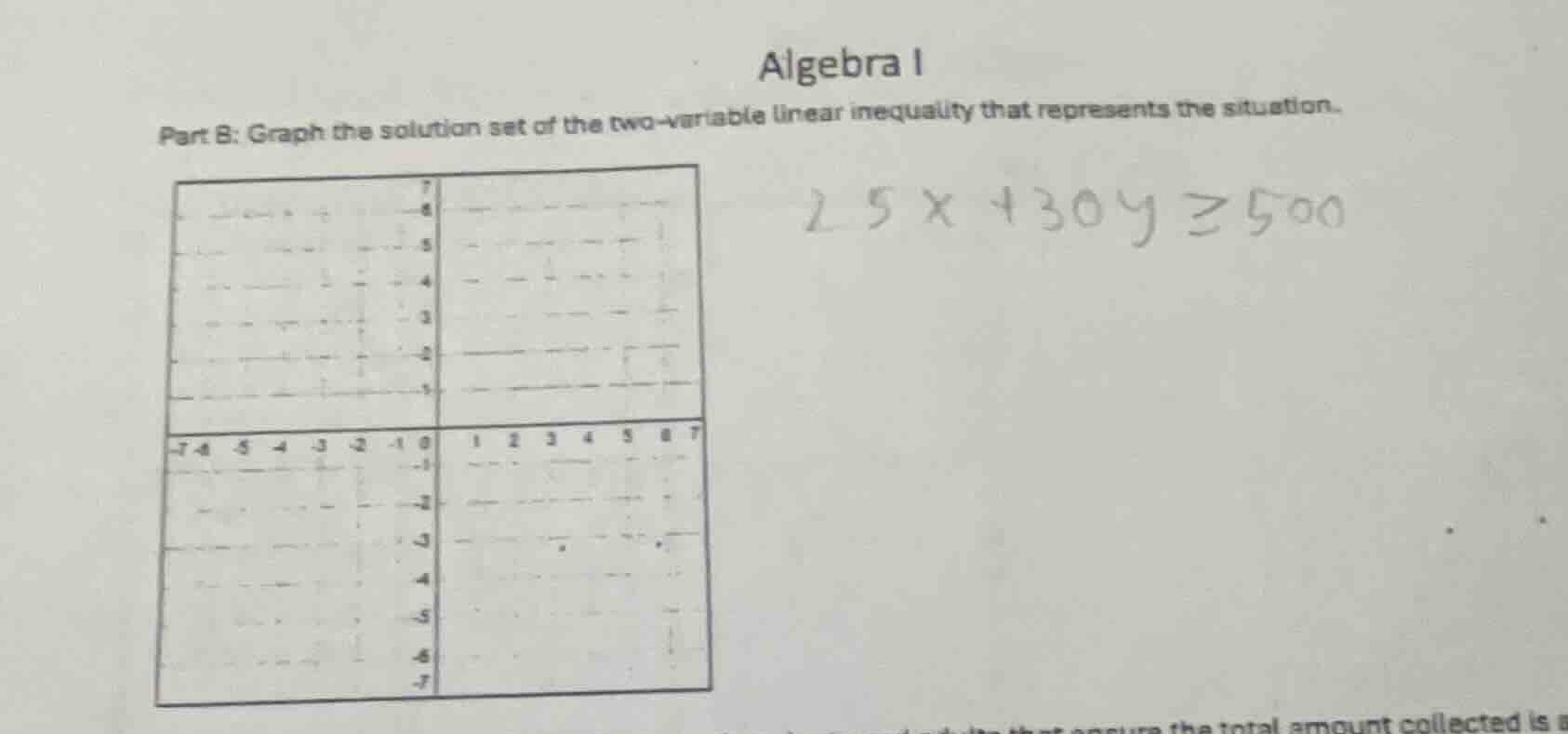 algebra i part b: graph the solution set of the two - variable linear i…