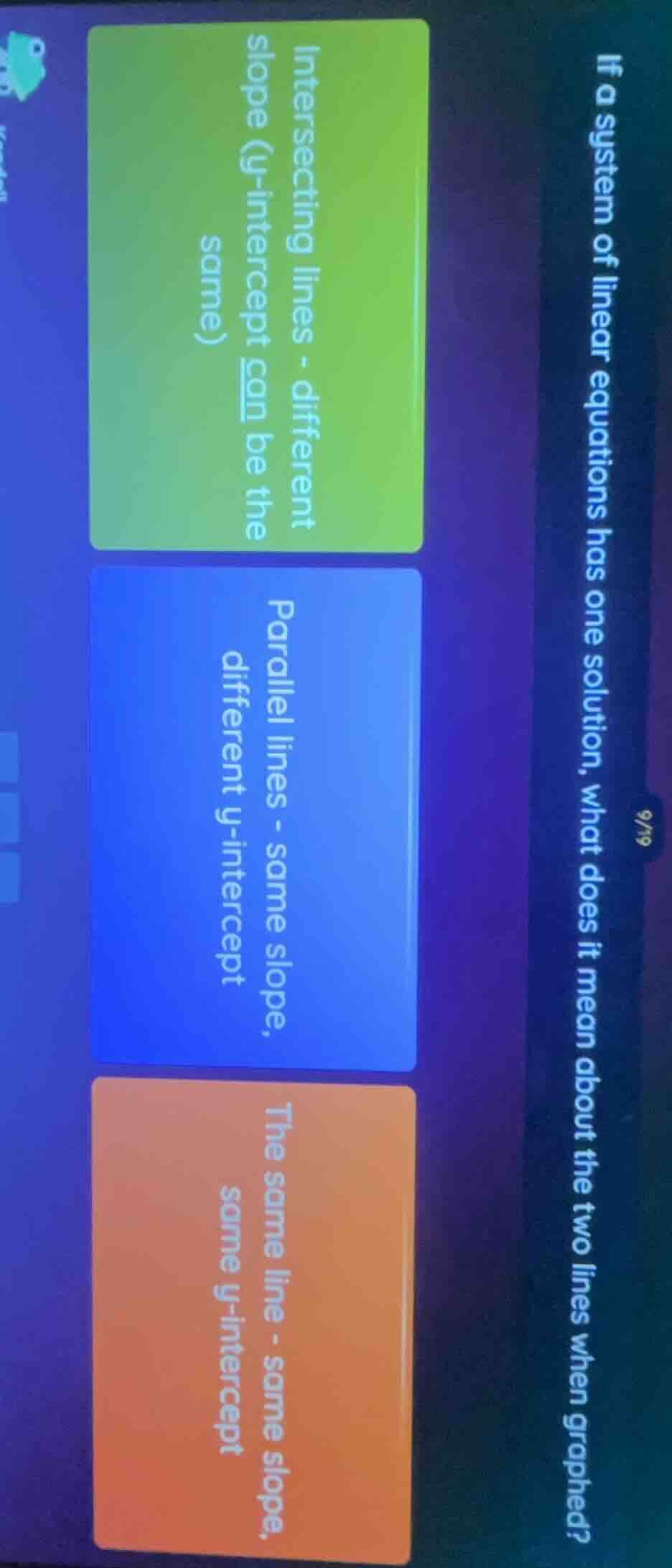 if a system of linear equations has one solution, what does it mean abo…