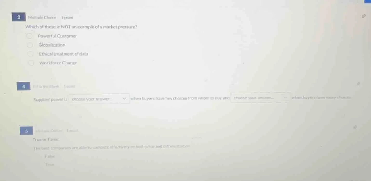 3 multiple choice 1 point which of these in not an example of a market …