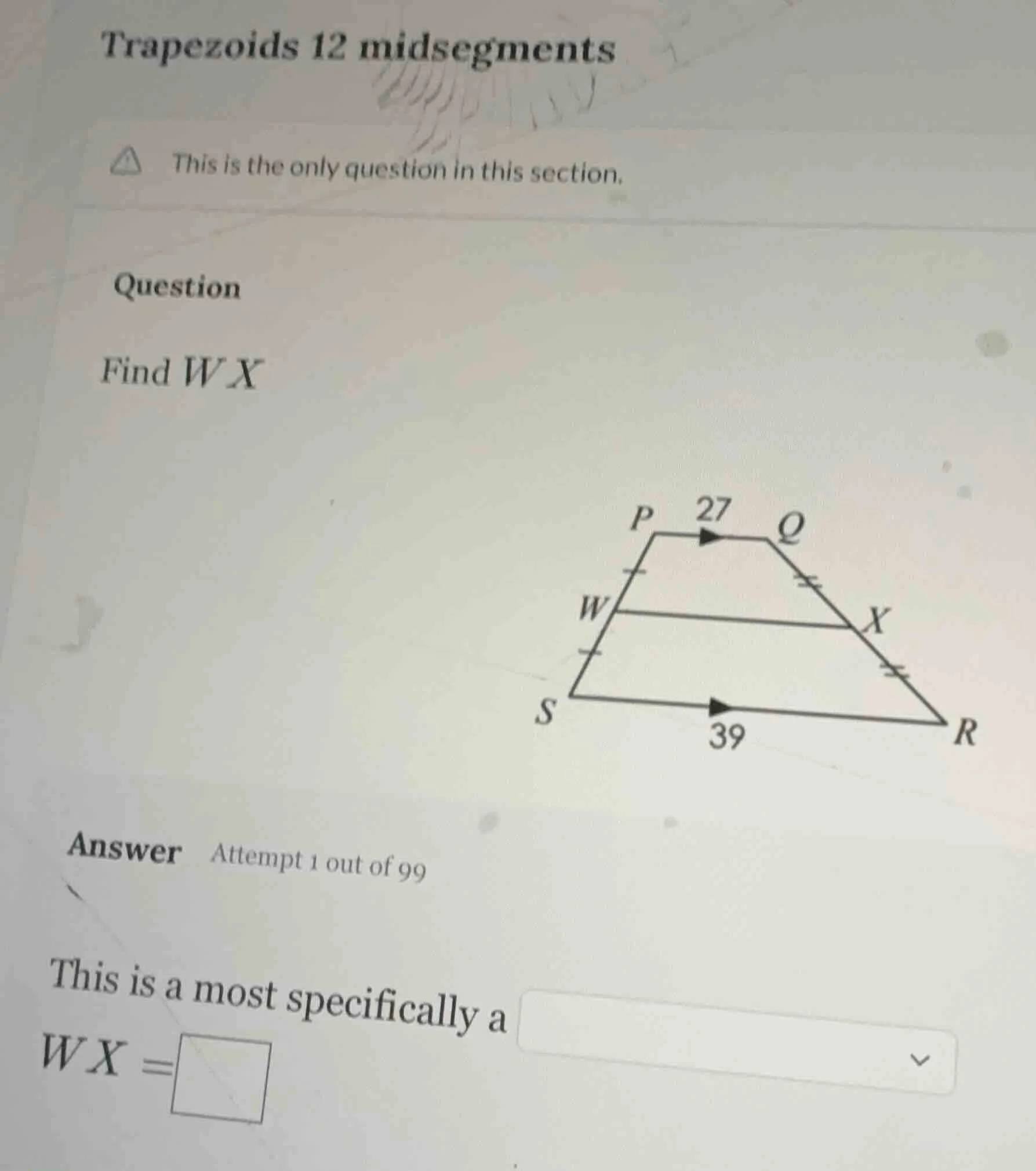 trapezoids 12 midsegments this is the only question in this section. qu…
