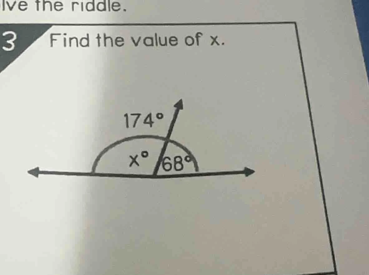 3 find the value of x.