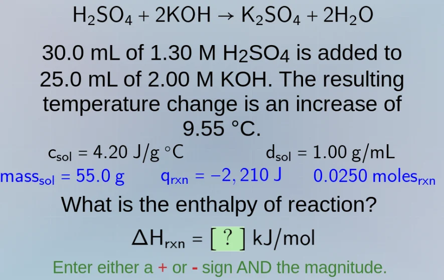 h₂so₄ + 2koh → k₂so₄ + 2h₂o 30.0 ml of 1.30 m h₂so₄ is added to 25.0 ml…