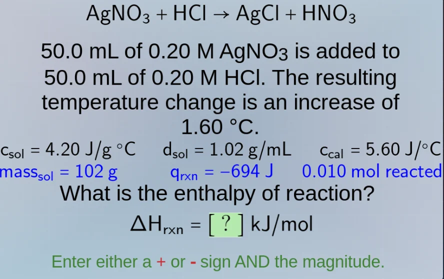 agno₃ + hcl → agcl + hno₃ 50.0 ml of 0.20 m agno₃ is added to 50.0 ml o…