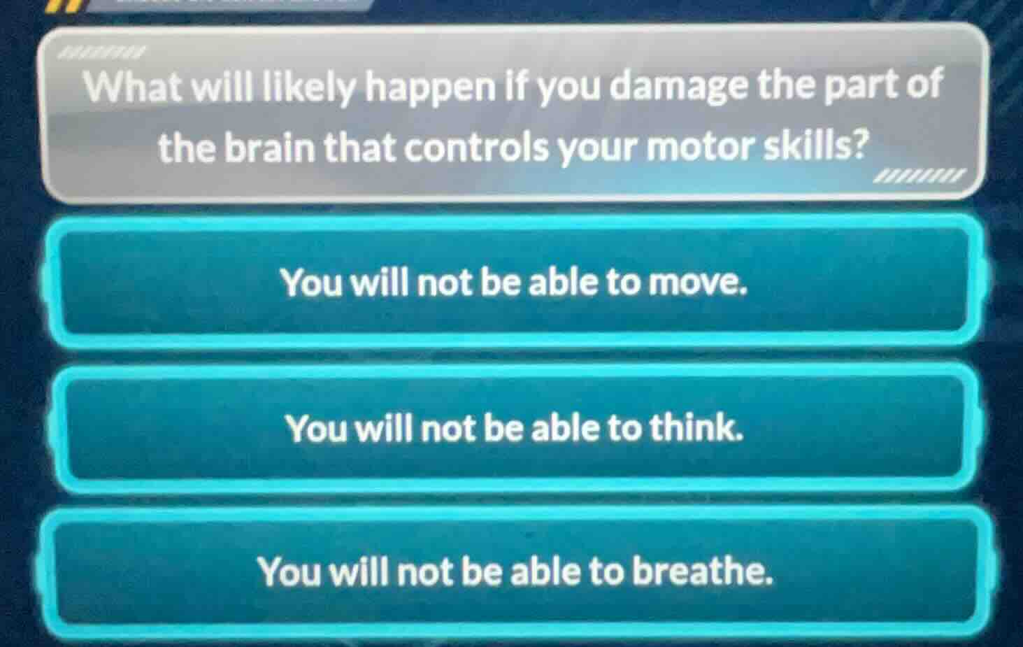 what will likely happen if you damage the part of the brain that contro…