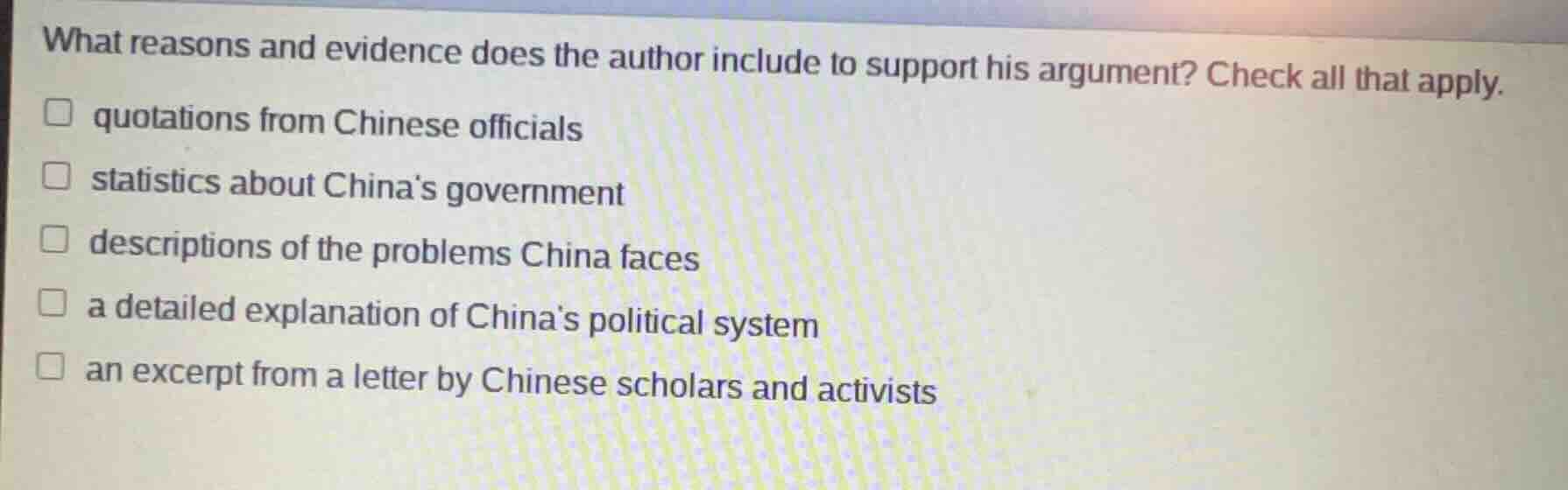 what reasons and evidence does the author include to support his argume…