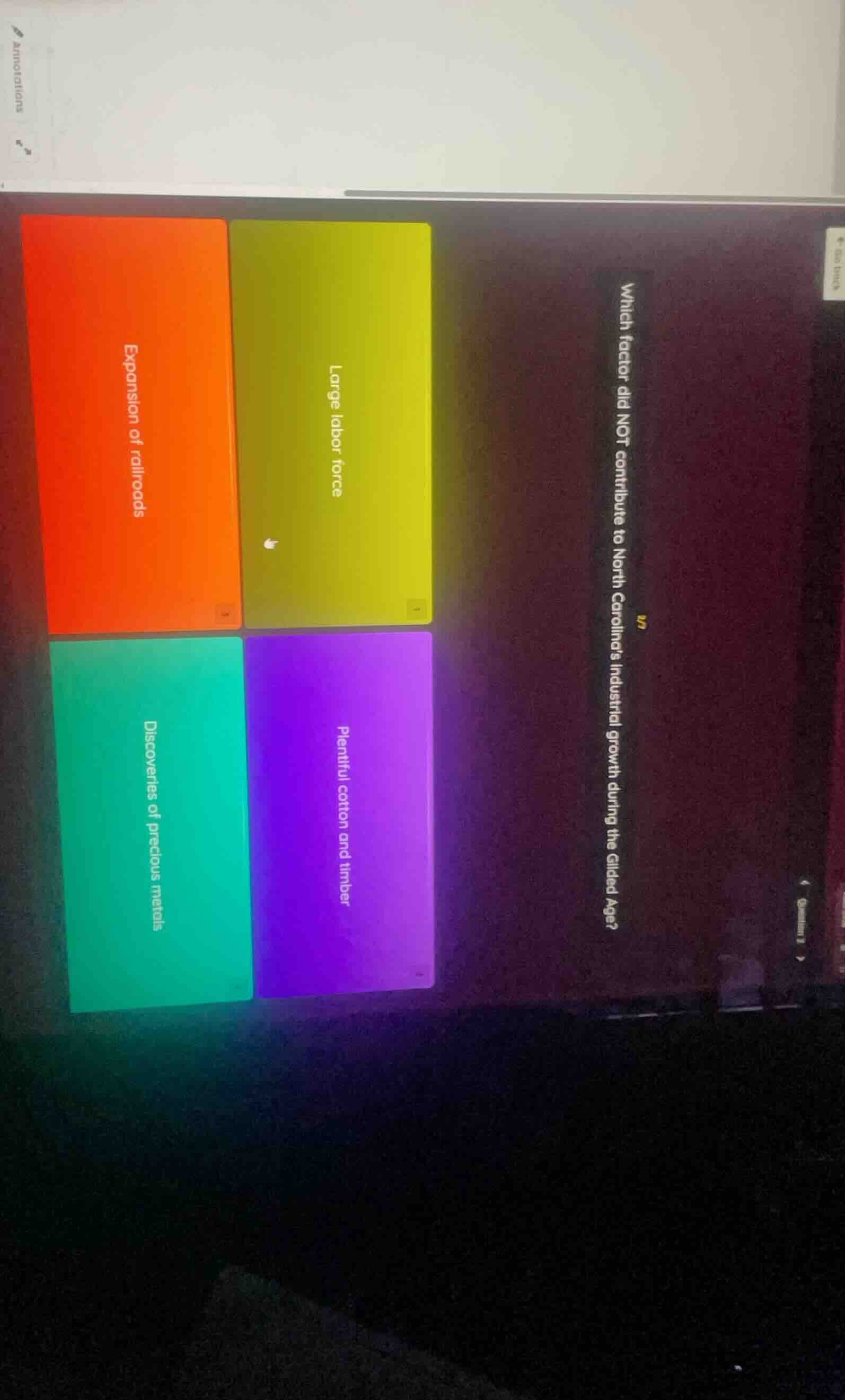 which factor did not contribute to north carolinas industrial growth du…