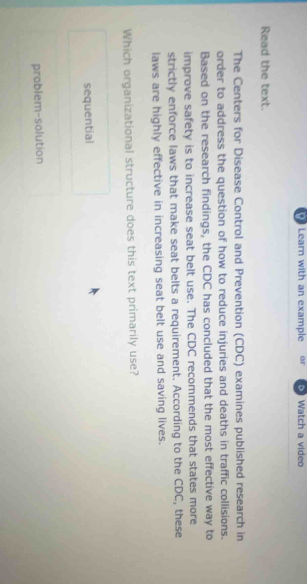 read the text. the centers for disease control and prevention (cdc) exa…