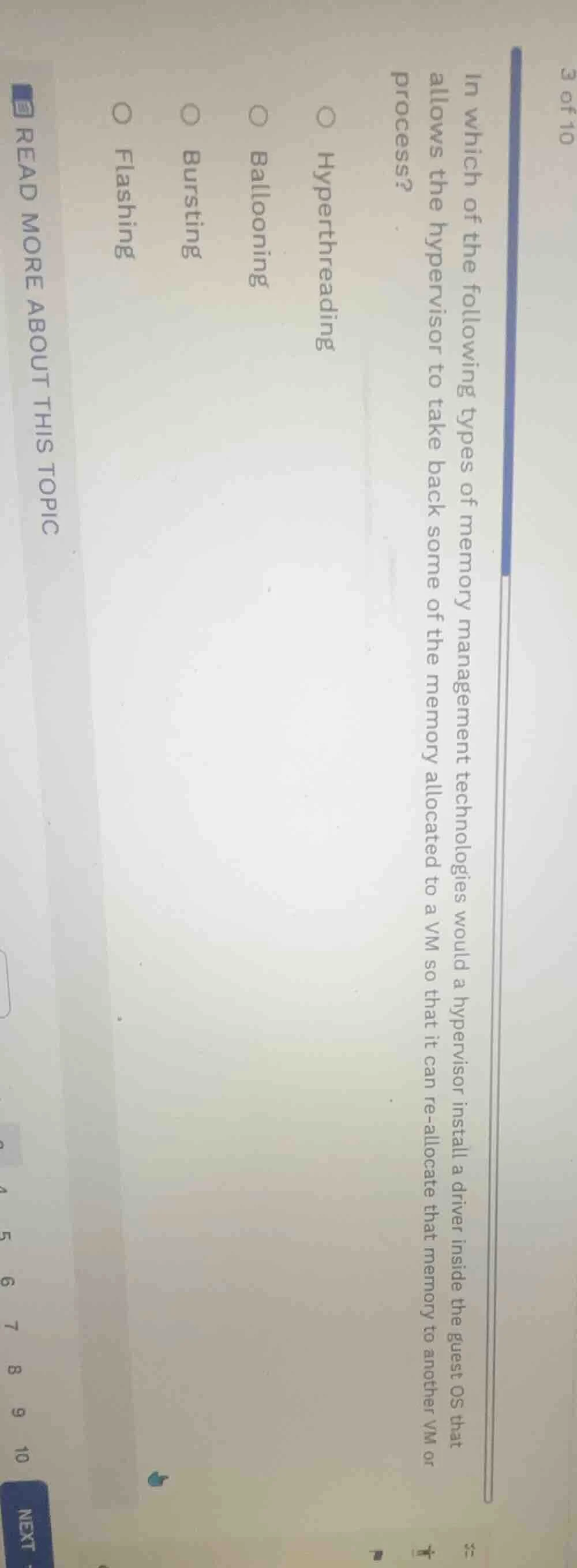 in which of the following types of memory management technologies would…