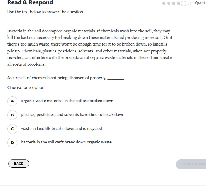 read & respond use the text below to answer the question. bacteria in t…