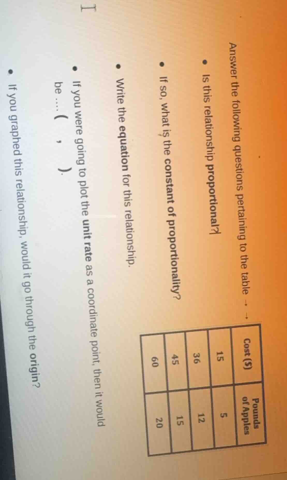 answer the following questions pertaining to the table - is this relati…