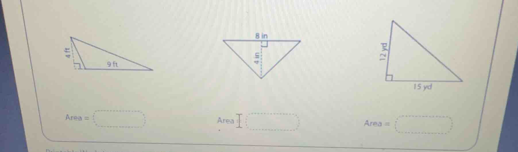 area = area = area =