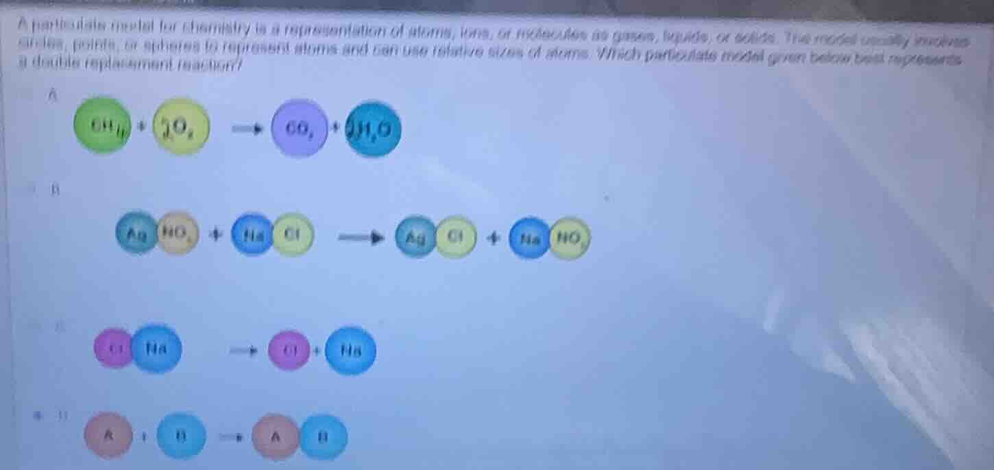 a particulate model for chemistry is a representation of atoms, ions, o…