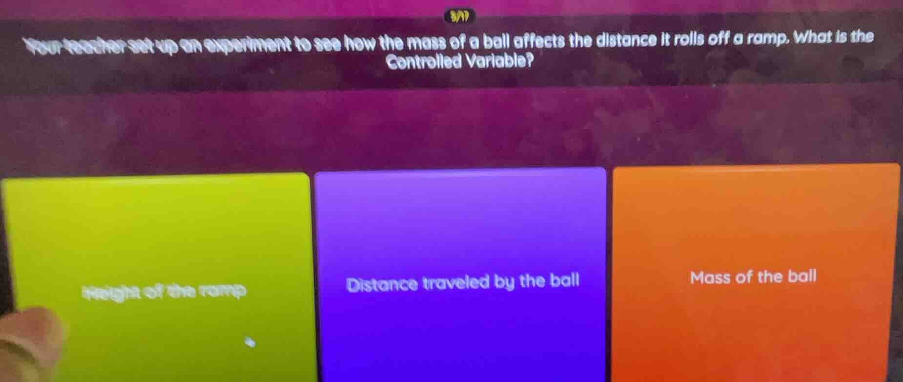 your teacher set up an experiment to see how the mass of a ball affects…