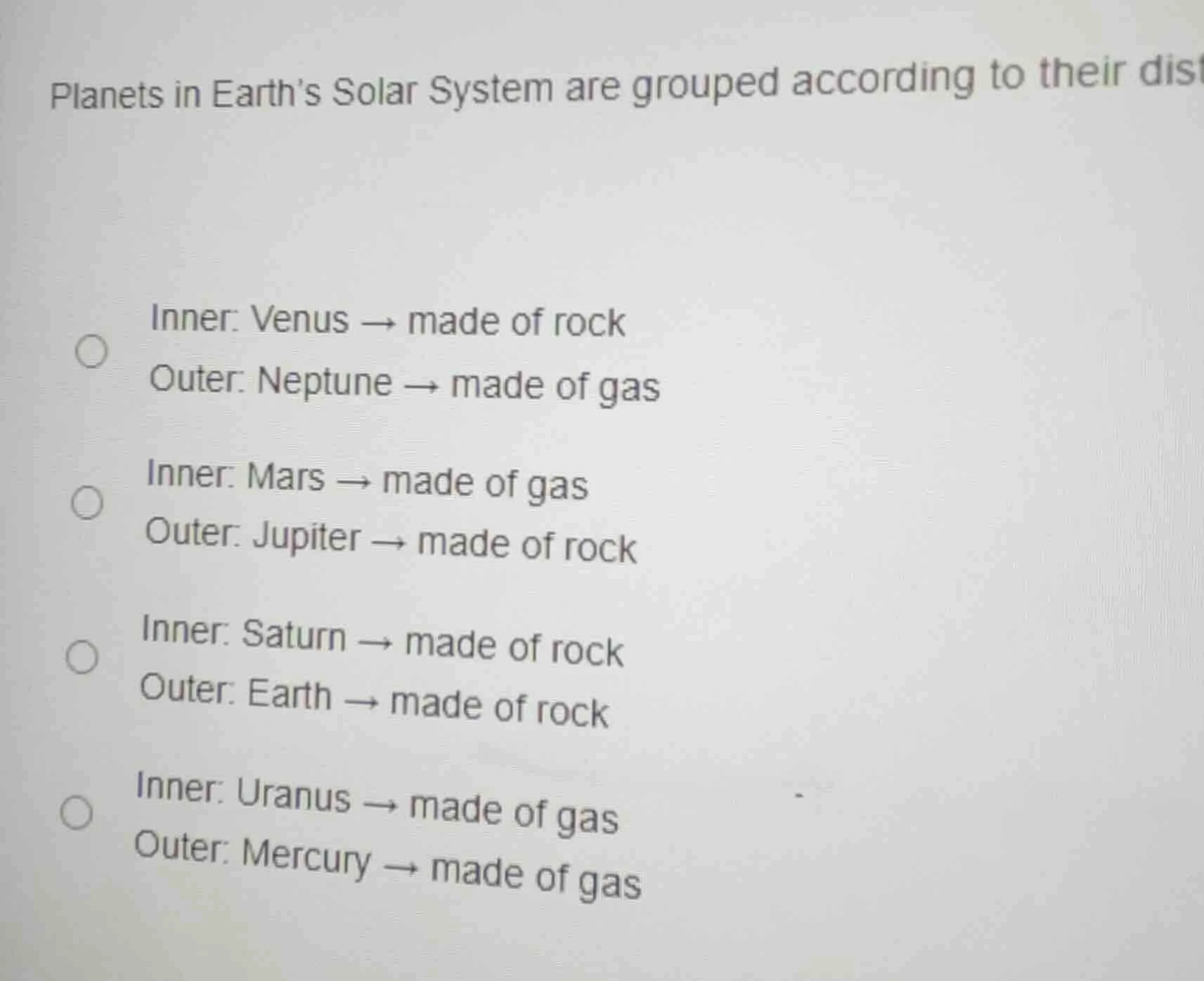 planets in earth’s solar system are grouped according to their dist inn…