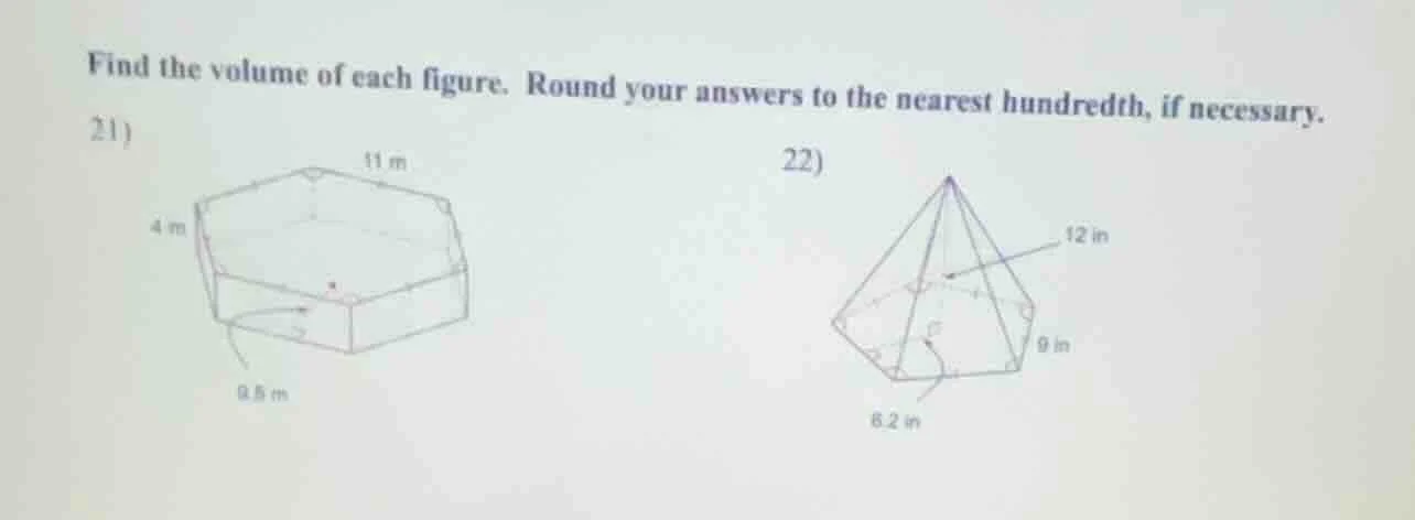 find the volume of each figure. round your answers to the nearest hundr…