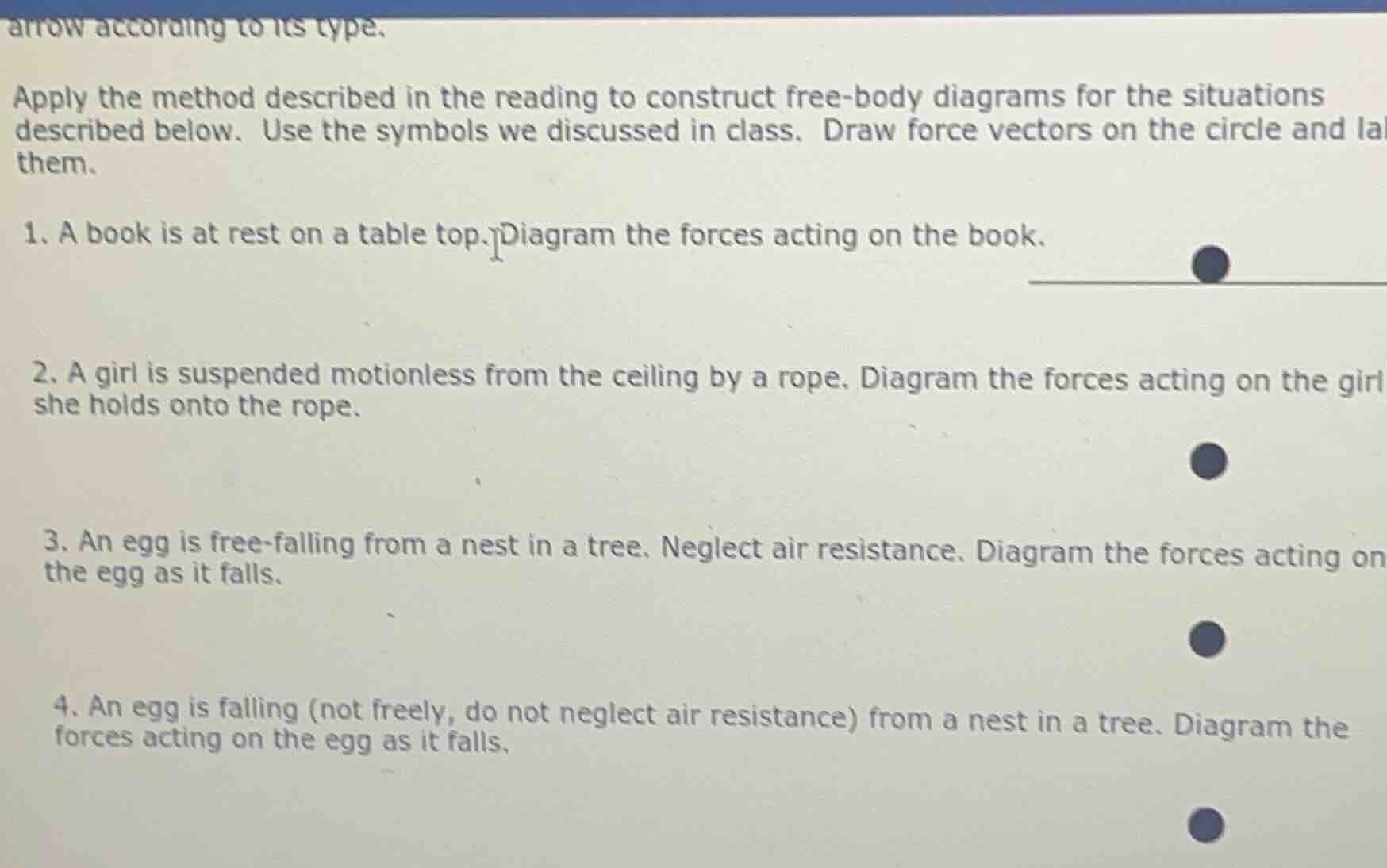 arrow according to its type. apply the method described in the reading …