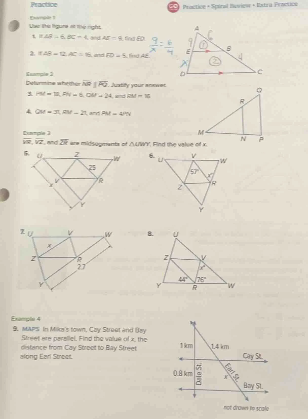 practice example 1 use the figure at the right. 1. if ( ab = 6 ), ( bc …
