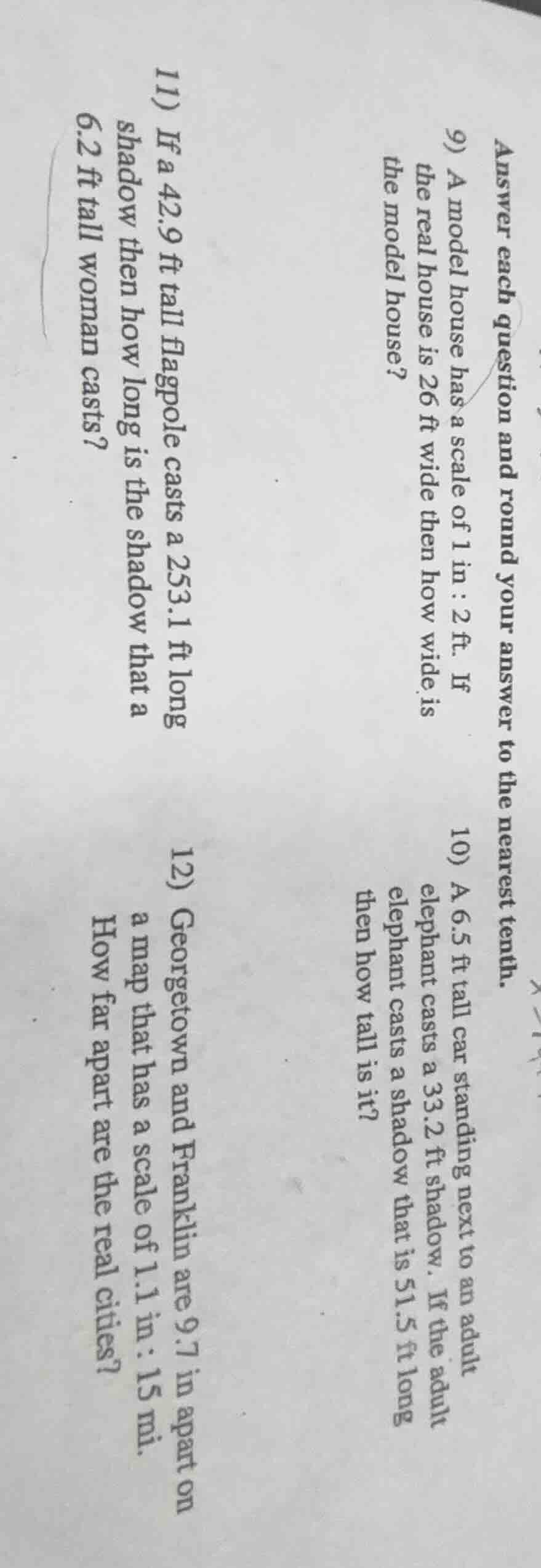 answer each question and round your answer to the nearest tenth. 9) a m…