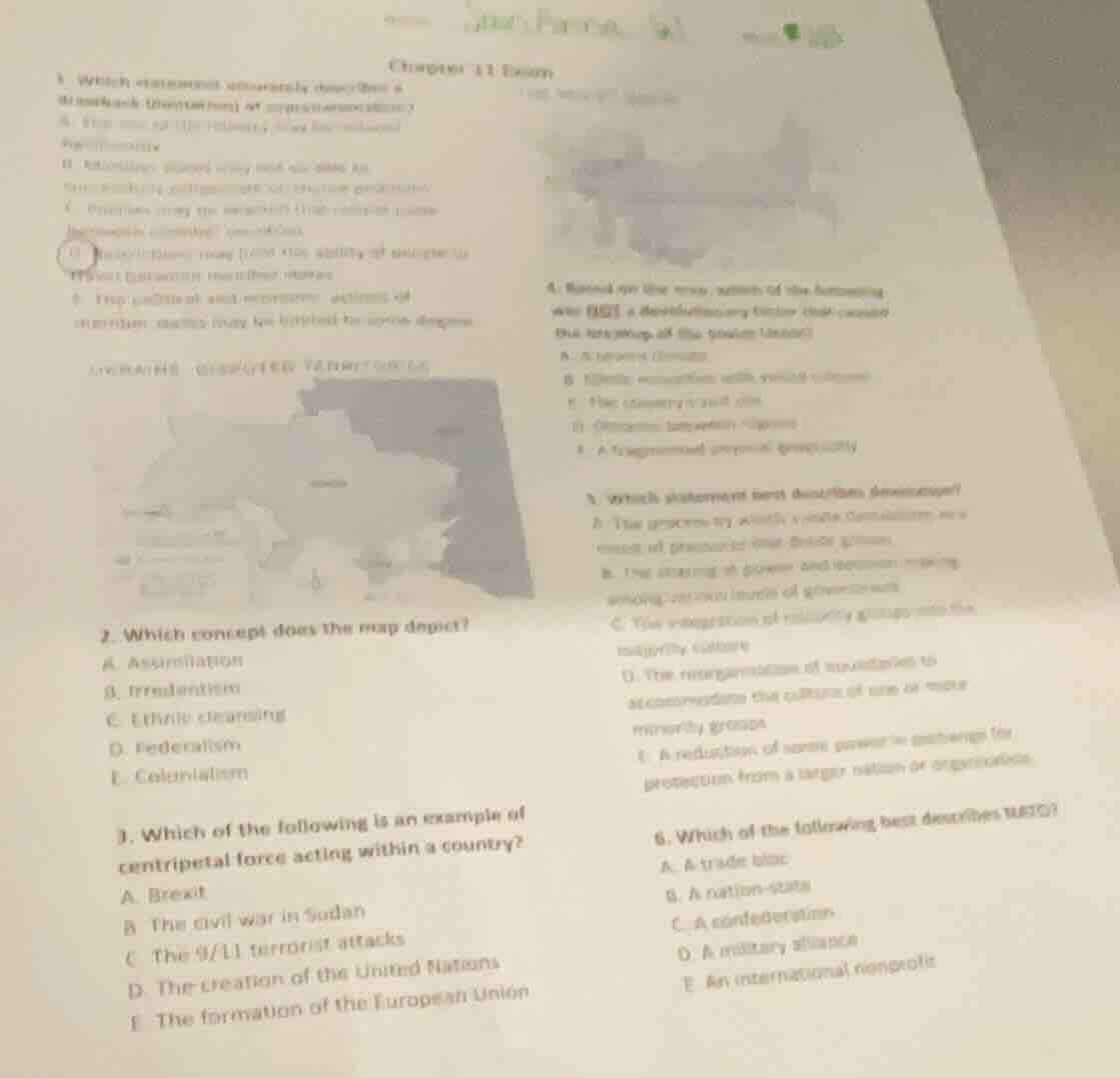 chapter 11 exam 1. question text partially visible a. option text parti…