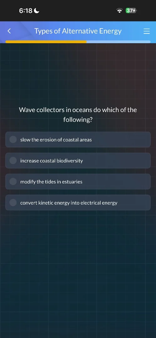 wave collectors in oceans do which of the following? slow the erosion o…
