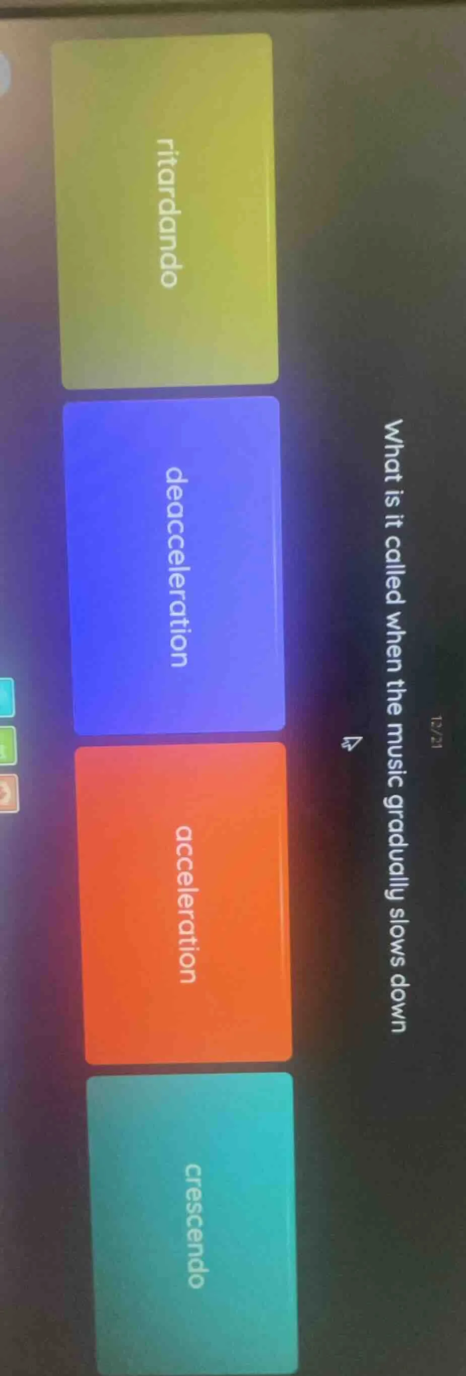 what is it called when the music gradually slows down ritardando deacce…