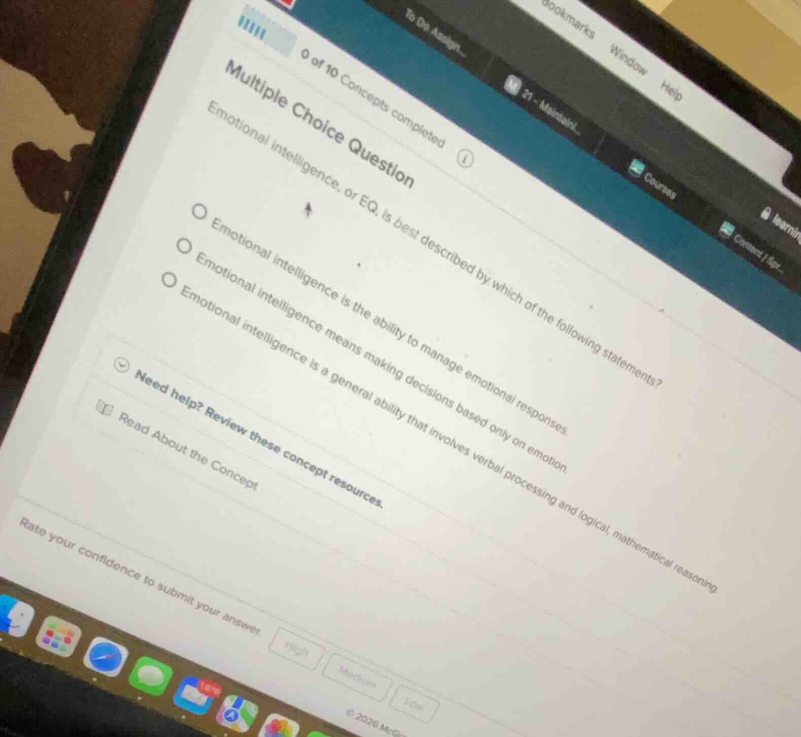 multiple choice question emotional intelligence, or eq, is best describ…