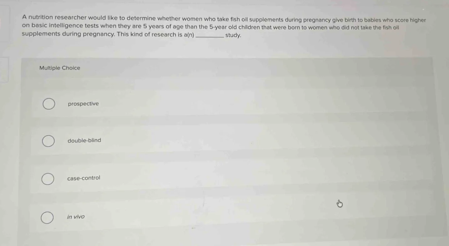 a nutrition researcher would like to determine whether women who take f…