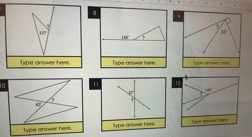 8 type answer here. 9 type answer here. 10 type answer here. 11 type an…
