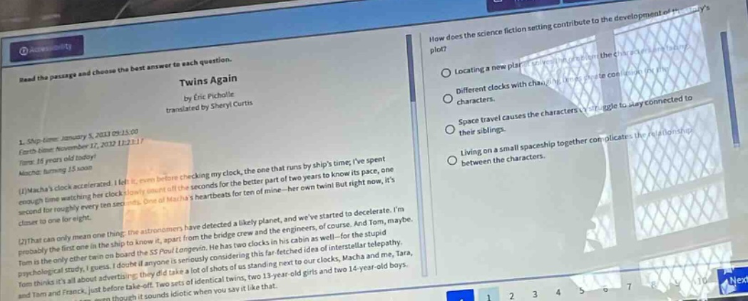 read the passage and choose the best answer to each question. twins aga…