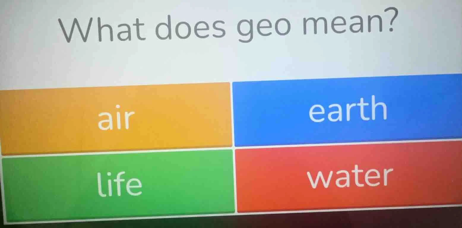 what does geo mean? air earth life water