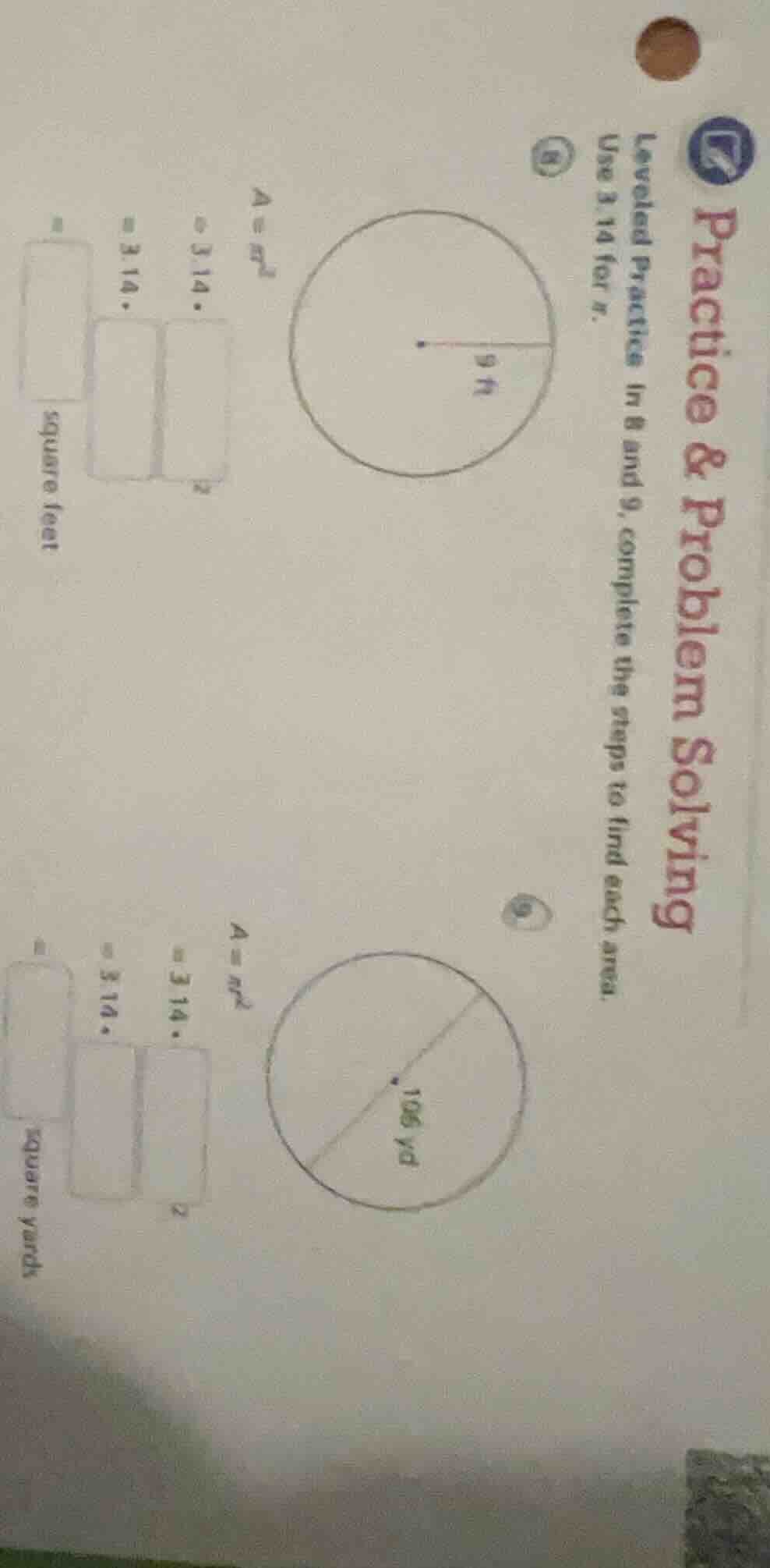 practice & problem solving leveled practice in 8 and 9, complete the st…