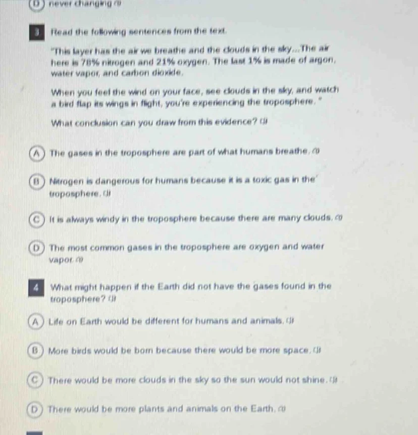 3 read the following sentences from the text. \this layer has the air w…