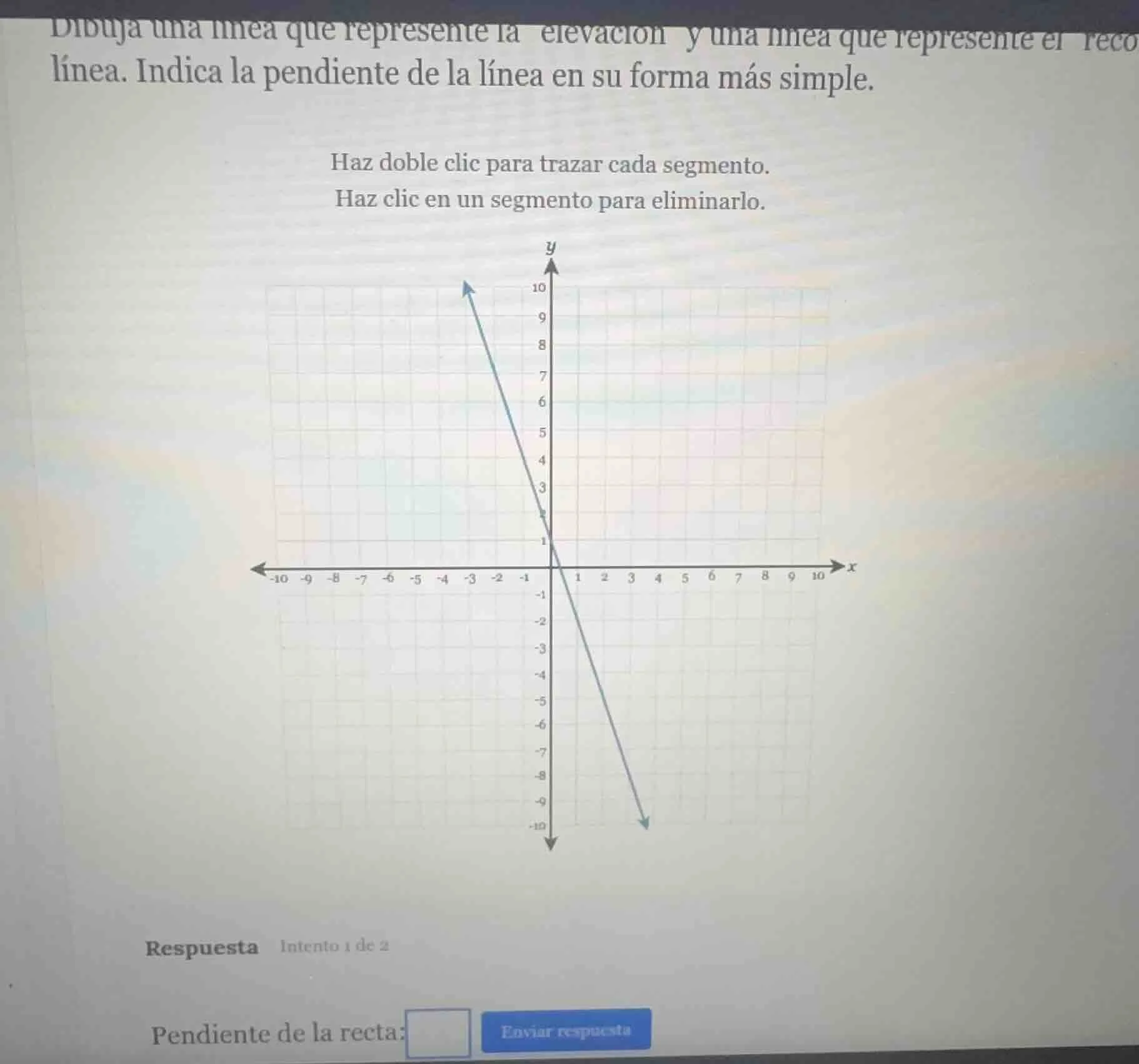 dibuja una línea que represente la elevación y una línea que represente…