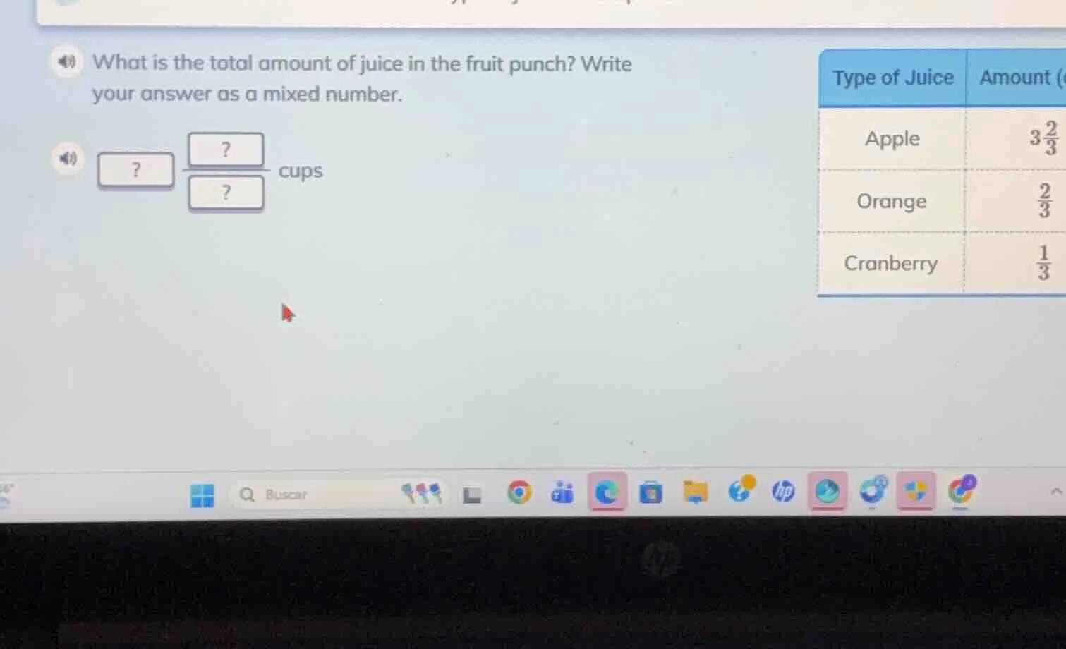 what is the total amount of juice in the fruit punch? write your answer…