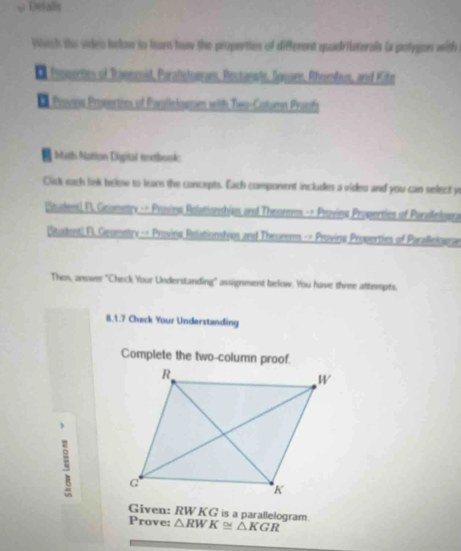 watch the video below to learn how the properties of different quadrila…